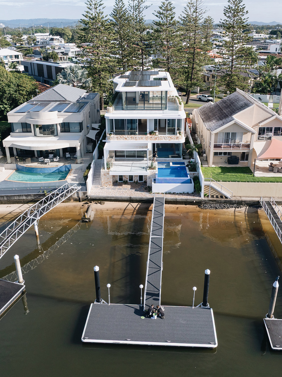 Multi-level waterfront home on the Gold Coast